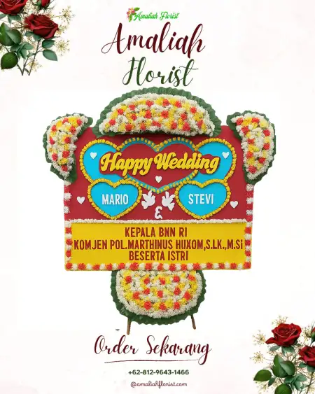 Papan Bunga Pernikahan Maospati